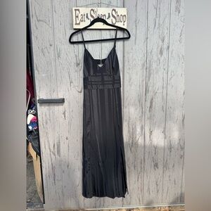 J.O.A. Black Maxi Dress with Spaghetti Straps